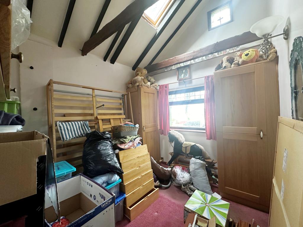 Lot: 174 - LAND WITH BUILDING, CARAVAN AND SWIMMING POOL IN RURAL LOCATION - Bedroom with views over countryside